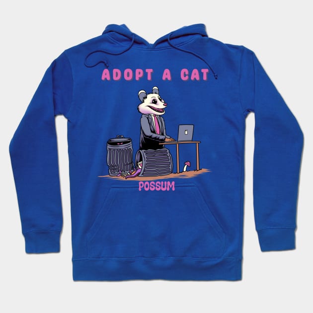 Adopt A Cat - Possum Hoodie by margueritesauvages